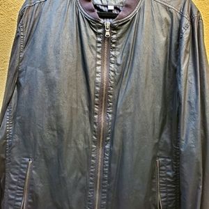 John Varvatos Rare thin wax coated bomber